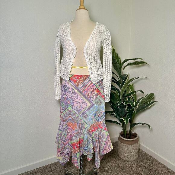 Boho Paisley Print Patchwork Skirt - Picture 8 of 8